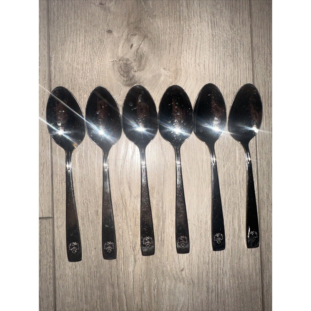 6 PCs Oneida USA‎ Stainless Silverware OHS293 Teaspoons